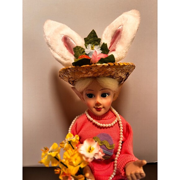 Cynthia Rowley Bunny Elf, Pixie Shelf Sitter Figurine 18” - Picture 9 of 10